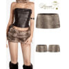 Phối đồ cực chiến với chân váy da mini skirt LannaHouse Avril