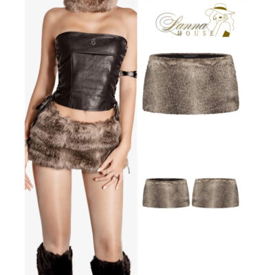 Chân Váy Bí Da Mini Skirt Co Giãn Đính Logo Sang Trọng - SISTERS Avril SS-V58