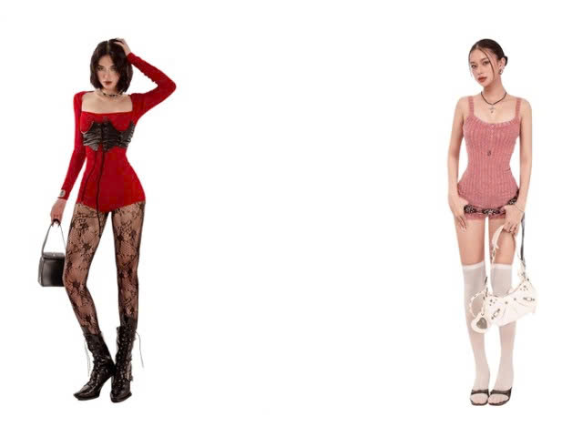 Set jumpsuit đùi nữ năng động phối túi ngực thời trang mùa hè Lanna House